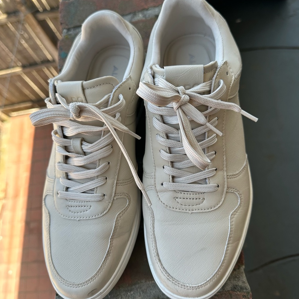 Aldo white shoes 9.5 size men